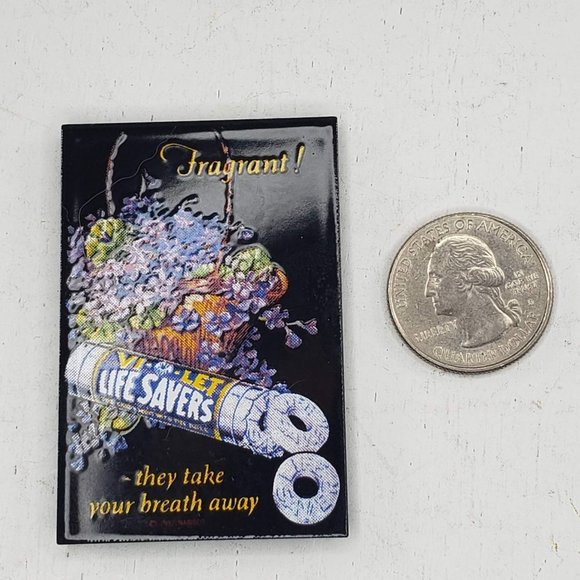 Violet Life Savers Magnet Kitchen Fridge Vintage Fragrant Take Your Breath Away - Picture 2 of 3